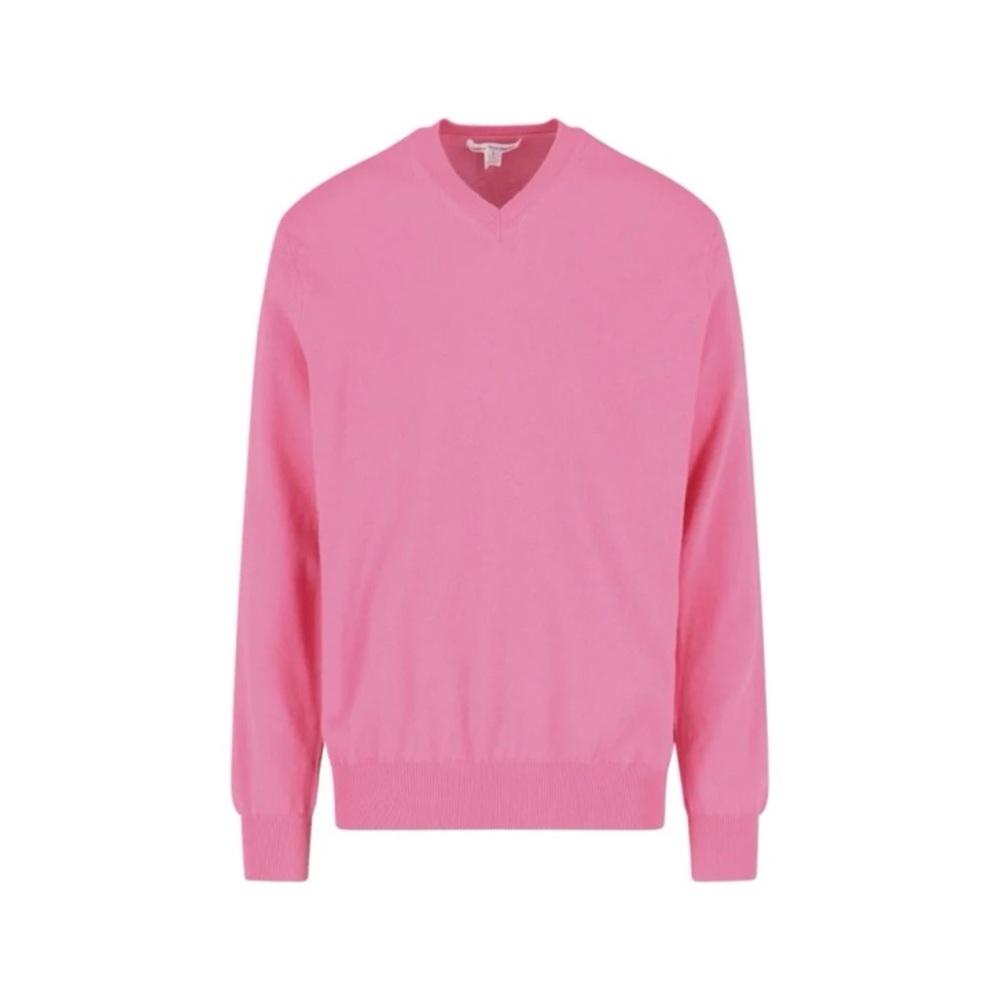 Comme des Garçons Pink V-neck Sweater